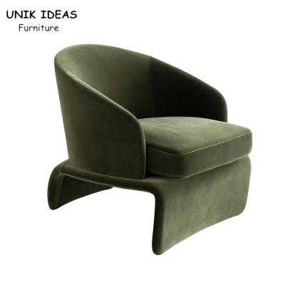 China Sofa Single Seater Armchair Velvet-Grün-Aufenthaltsraum-italienischer Entwurf 75x82x69cm zu verkaufen