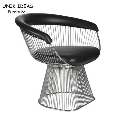 China VIP Witte de Zitkamerwachtkamer van Black metalmesh dining chairs outdoor luxury Te koop