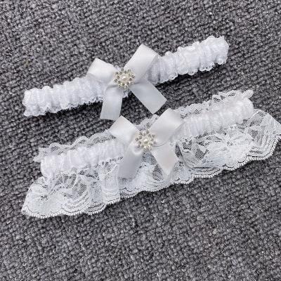 China Wedding sexy white rhinestone leg lace bow knot garters sales wedding accessories suppliers hot bridal garter women women for sale