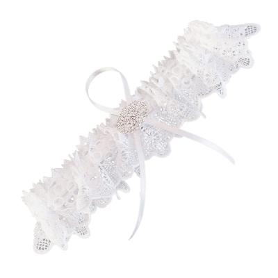 China Wedding Accessories Wedding Garters Sets In All Sizes Wedding Bridal Leg Ring Crystal Girls Garters Lace Rhinestones for sale