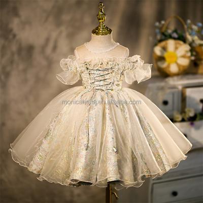 China Wholesale 2021 Short Sleeve Sleeveless Party Wear Blue Formal Embroidered Fluffy Wedding Bridesmaids Sequin Prom Dresses for sale