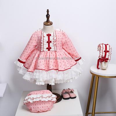 China Spanish Kids Spain Alice Princess Dress Children Short Sleeve Girl's Lotia Dresses Boutique Clothes Baby Birthday Party Dresses Clothing for sale