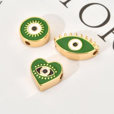 China Wholesale Acrylic Handmade Jewelry Enamel Tile Bead Devil's Eye Bead For Jewelry Making for sale