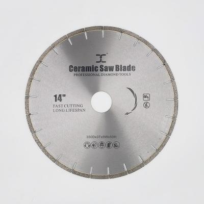 China High Performance Cutting Fast Cutting Diameter 350*3*9*50mm Diamond Saw Blade For 14 Inch Micro Granite Crystal Composite Stone Ceramic Tile for sale