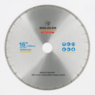 China High Performance Cutting Fast 16inch Cutter With Low Noise Diamond Saw Blade For Ceramic Tile Diameter 400mm Black Galaxy Granite Diamond Cutting Disc for sale