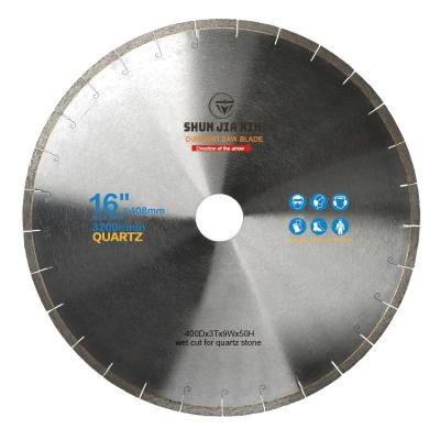 China High Performance Cutting China Manufactured Professional Diameter 400mm (16 Inch) Diamond Saw Blade For Cutting Quartz Stone Engineered Quartz Sharp for sale