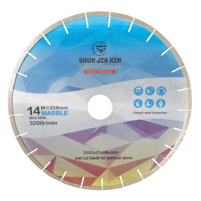 China High Performance Cutting Fabricated Professional Diameter 14 Inch 350mm Diamond Saw Blade For Artificial Marble Stone Sharp And Long Service Life for sale