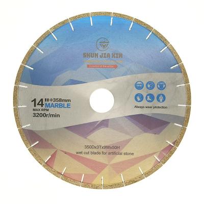 China Diameter 14inch 350mm High Performance Cutting Diamond Saw Blade For Sharp Marble Quartz Stone And Long Lifespan for sale