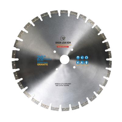 China High Performance 20 Inch (500mm) Diamond Cutting Saw Blade For Cutting Granite Andesite Basalt Volcanic Rock Marble Sandstone Long Service Life for sale