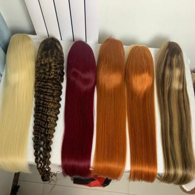 China Barely Shedding Thick Smooth Soft Natural Sheer Lace Front Human Hair Wigs Virgin Hair 180% Density Hd Wholesale Raw Indian Full Lace Frontal Wig for sale