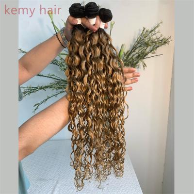 China Wholesale 12A Water Wave Grade High Quality Double Drawn Raw Virgin Cuticle Aligned Hair Bundles 100% Unprocessed Virgin Hair for sale