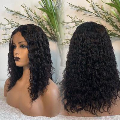 China Barely Shedding Soft Thick Straight Virgin Raw Peruvian Hair 360 Headbands Water Wholesale Deep Wave Lace Wig Factory For Black Women for sale