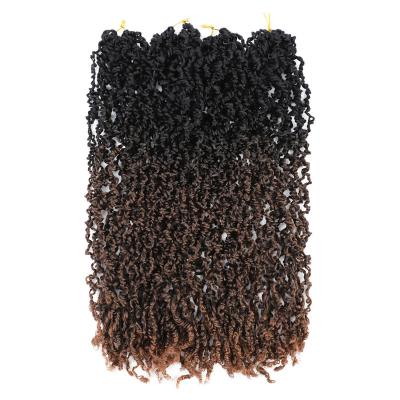 China Straight Curly Majesty Passion Twist Crochet Hair Senegalese Synthetic Braids Pre-made Dreadlocks Looped Braiding Hair Extensions for sale