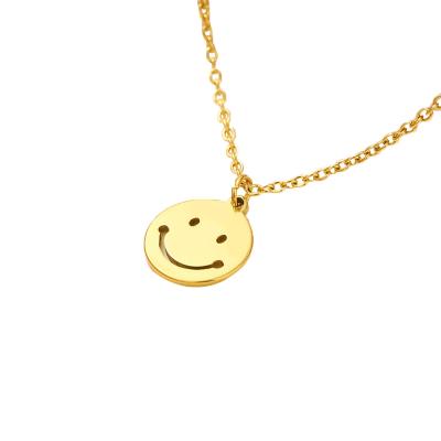 China Custom BOHEMIA 316L Stainless Steel Plated 18K Gold Silver Plated Bohemian Jewelry Smiley Necklace Body Jewelry for sale