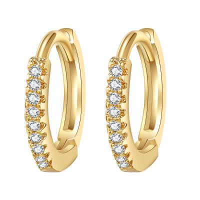 China Hot Sale BOHEMIA DIY Stud Earring Accessories 925 Sterling Silver Zircon 18K Gold Stud Earrings Fashion Jewelry Set for sale