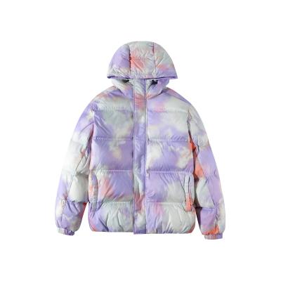 China Breathable women warm duck down jacket with adjustable hood elastic cord at hood and brim for sale