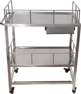 China High Quality Pet Veterinary Animal Surgery Equipment Stainless Steel Veterinary Auxiliary Trolley ALG-V22 for sale