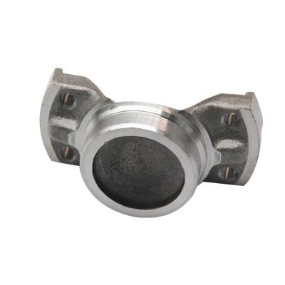 China Cylindrical end is welded to axle tube cast steel drive shaft fittings customized yoke coupling to trace fork pads for sale