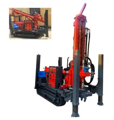 China Bore Hole Water Well Drill Rig Crawler Wheel Type Diesel Engine Hydraulic Rotary for sale