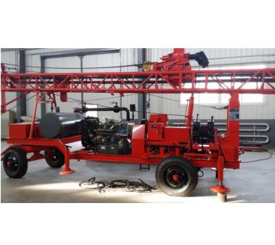 China Draagbaar Boorgat die Rig Machine Trailer Mounted For boren 300m Meter Te koop