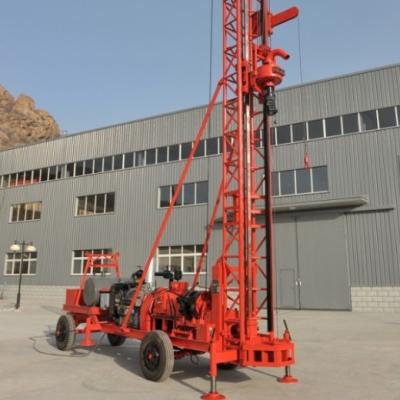 China De vierwielige Aanhangwagen zette Boor Rig For Agricultural Irrigation op Te koop