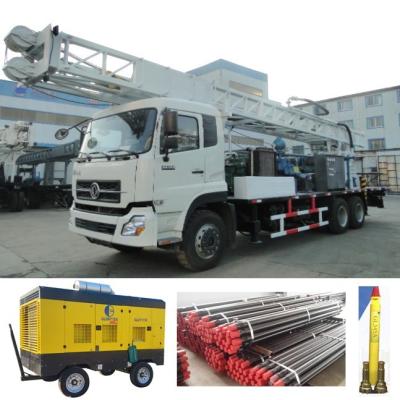 China Vrachtwagentype van DF300 6*4 Boorgat die Rig Powered boren door Dieselmotor voor 300m de Boring van de Waterput Te koop