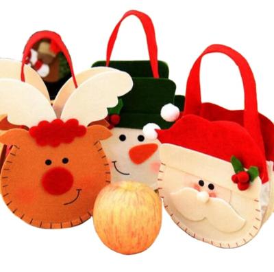 China Cute Santa Claus Snowman Elk Candy Bag Christmas Decorations Cartoon Kids Christmas Gift Bag for sale