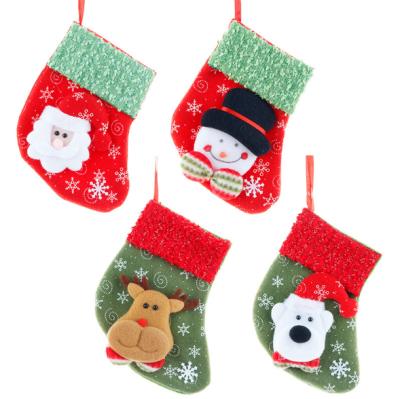 China Wholesale Small Hang Socks Candy Bag Christmas Tree Decorations Kids Christmas Gift High Quality New for sale