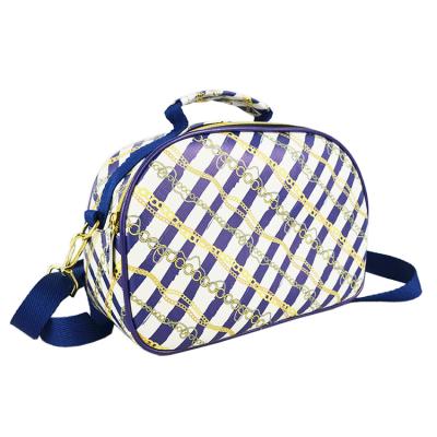 China High Quality High Quality Leather Striped Printing Portable Shoulder Bag For Women for sale