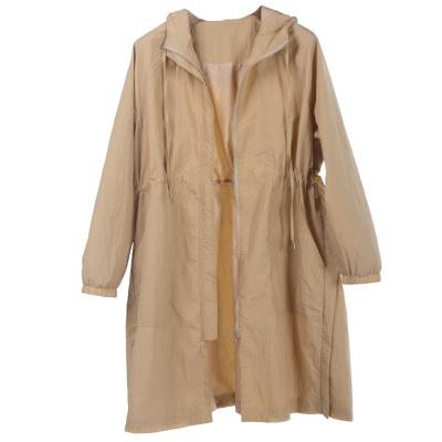 China New Arrival Sustainable Womens Spring Long Sleeve Anorak Trench Coat Dust Coat for sale