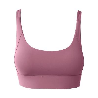 China 2021 Hot Selling Vest Women's Breathable Cavity Back Running Sports Beautiful Gathering Anti-sagging Shockproof Mesh Yoga Halter Tops Bra for sale