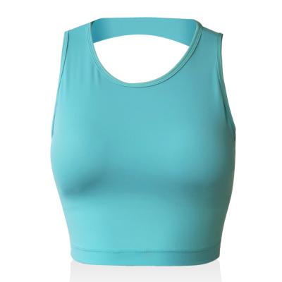 China 2021 Breathable Women Gather To Shape Shockproof Backless Big Cavity Cross Back Lift Up Beautiful Yoga Vest Bra for sale