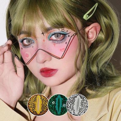 China Annual Crazy HEMA+NVP Lizard Eye Collection Color Contact Lenses Eyescontactlens for sale