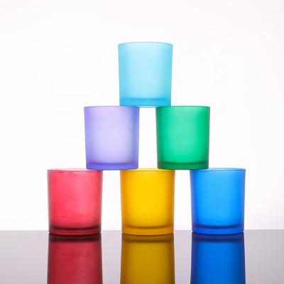 China Red Black Rose Amber Blue Green Yellow Empty Glass Candle Jars Eco-friendly 220ml 315ml 430ml 550ml With Bamboo Lids And Metal Lids for sale