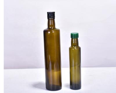 China Customized empty bulk dark green bottles wholesale 50ml 100ml 250ml 750ml olive oil glass liquids for kitchen for sale