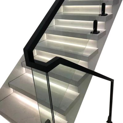 China Modern Design Style Glass Railing for Indoor Safety in Apartment Stairs Handrail for sale