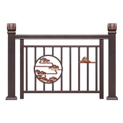 China Modern Design Metal Indoor Balustrade Wrought Iron Handrail Stair Railing for Apartment for sale