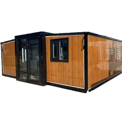 China Waterproof Prefab Container House with Polygon Roof and Tempered Glass Roof Material for sale