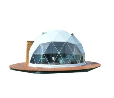 China Casa de campo al aire libre tienda redonda Glamping Dome con color personalizado casa de lujo baño en venta