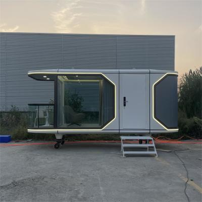 China Aanpasbare stalen mobiele capsule kantoor pod in minimalistisch ontwerp voor buitenwonen Te koop