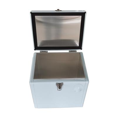 China OEM multifunctional waterproof box camping table metal cooler ice chest for outdoor for sale