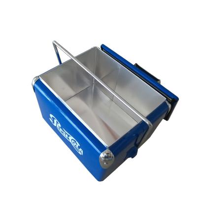 China Waterproof Metal Cold Beer Wine Cold Drink Cooler Box For Fishing Picnic Camping for sale