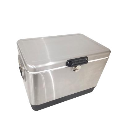 China Retro Custom Vintage Metal Ice Chest Cooler Waterproof With Bottle Opener for sale