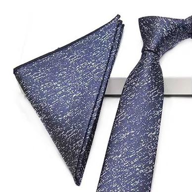 China Hot Selling Jacquard Mens 100% Polyester Neck Tie And Handkerchief Sets for sale