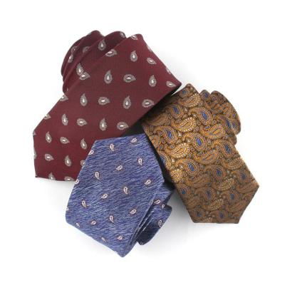 China Wholesale Polyester Cheap Mens Formal Career Floral Paisley Pattern Ties For Business for sale