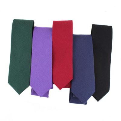 China Shengzhou Wholesale Custom Solid Color Neck Canvas Ties For Men for sale