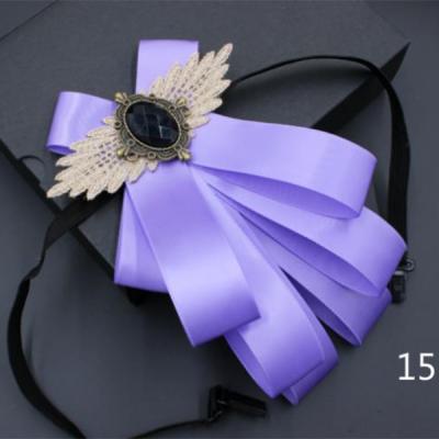 China Fashion New Arrival Solid Color Custom Polyester Pre Tied Ribbon Bows for sale