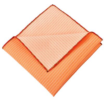 China Solid Color Shengzhou Wholesale Custom Fashion Cotton Pouch Orange Square For Men for sale