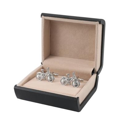 China Brand New Brass Mens Bike Shape Cufflinks Gift Box Sets For Wholesales for sale