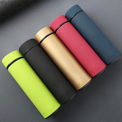 China 2021custom business wholesale camping 500ml water bottle insulated termo stainless steel tea coffee vacuum flask thermos cups with filter for sale